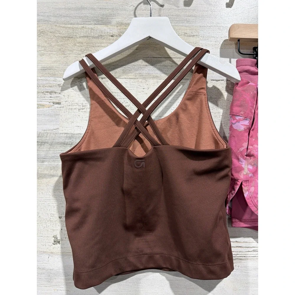 Gap All In Motion Outfit Girls 10 Brown Pink Floral Activewear Sporty EUC
